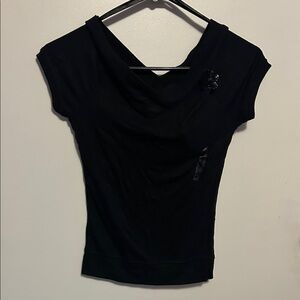 Old College Inn Elegant Black Women's Top